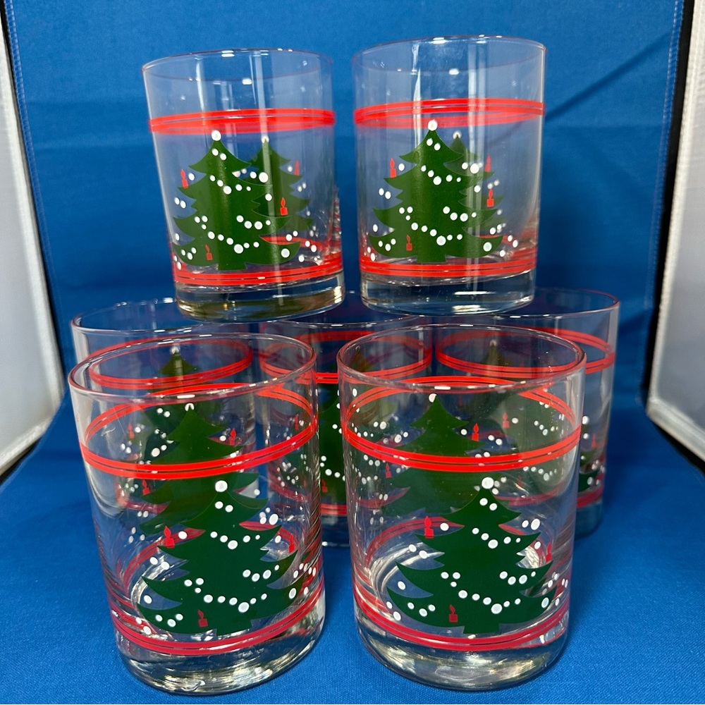 Waechtersbach Christmas Tree Double Old Fashioned Glasses- SEVEN- EUC